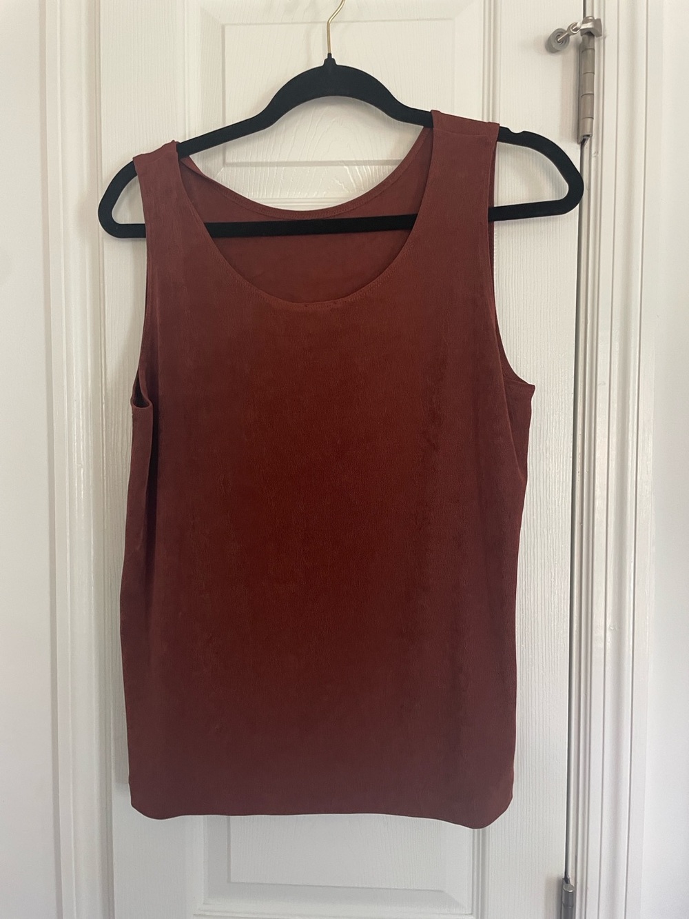 Chico's Rust Scoop Neck Travelers Tank in size 2 (12-14) - Picture 5 of 6